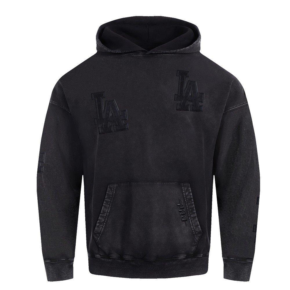 Pro Standard Men's MLB Los Angeles Dodgers Washed Vanguard Enzyme Washed DS PO Hoodie - Washed Black - WASHED BLACK